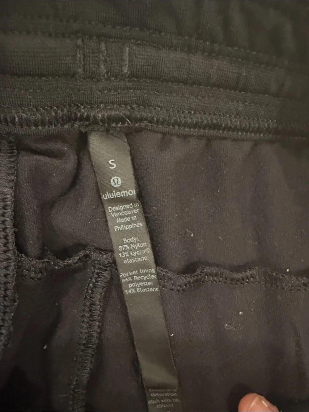 lululemon athletica Men's Black Joggers with Drawstring Waist
